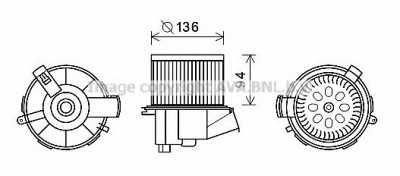 AVA QUALITY COOLING pe8387 -  Электродвигатель, вентиляция салона